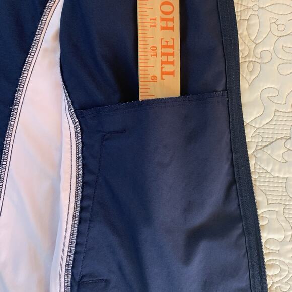 SJB Active Woman's Full Zip Windbreaker Jacket Pockets Blue & Pink Size Large - Picture 14 of 16